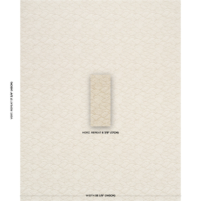 Schumacher Symphony Scallop Neutral Fabric 86542