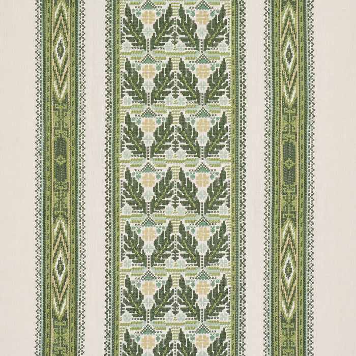 Schumacher Ayla Embroidery Green Fabric 86551