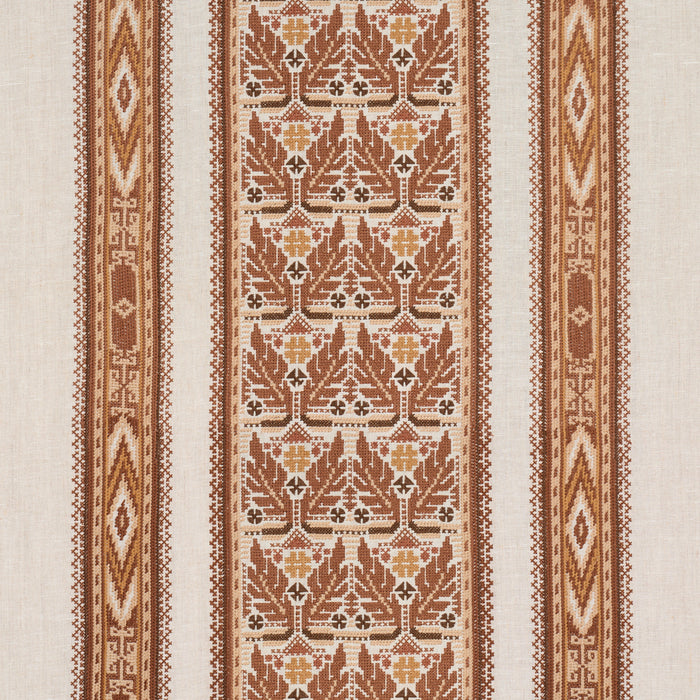 Schumacher Ayla Embroidery Spice Fabric 86552