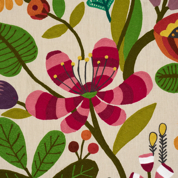 Schumacher Modern Botanical Embroidery Paradise Fabric 86570