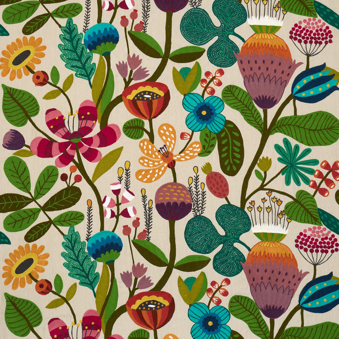 Schumacher Modern Botanical Embroidery Paradise Fabric 86570