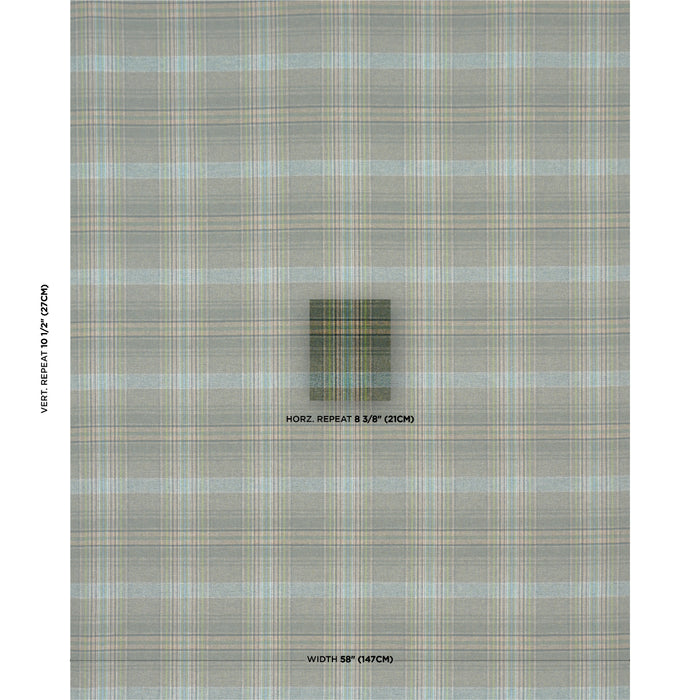 Schumacher Campbell Plaid Forest Fabric Sample 86581