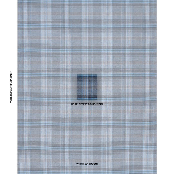 Schumacher Campbell Plaid Indigo Fabric 86582