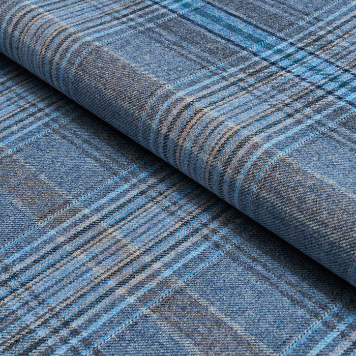 Schumacher Campbell Plaid Indigo Fabric 86582