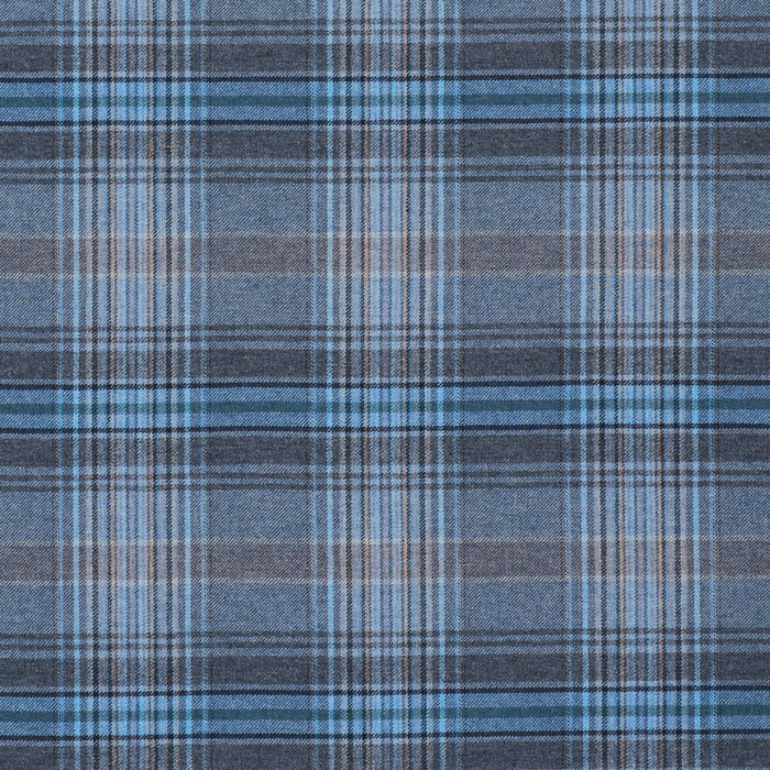 Schumacher Campbell Plaid Indigo Fabric Sample 86582