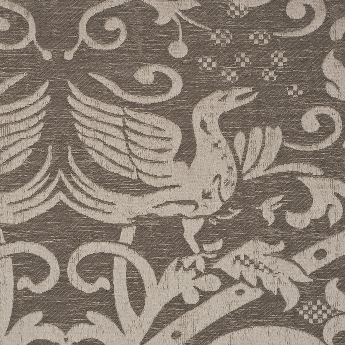 Schumacher Dougal Damask Smoke Fabric Sample 86590