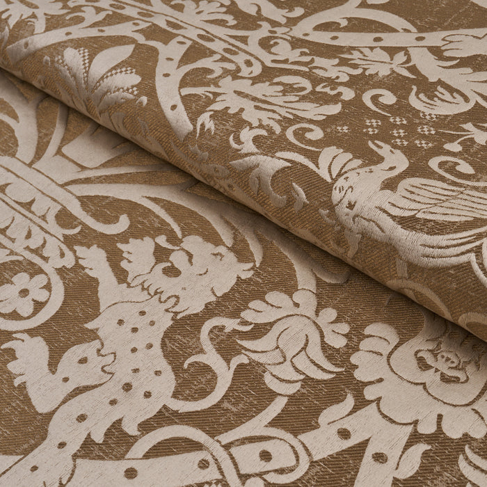 Schumacher Dougal Damask Wheat Fabric Sample 86591