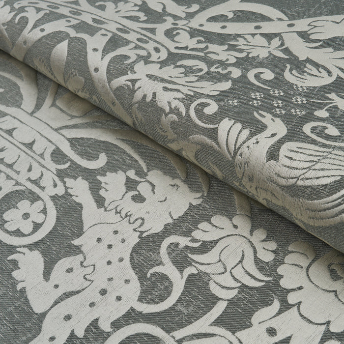 Schumacher Dougal Damask Mist Fabric 86592