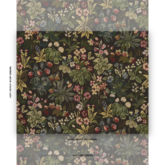Schumacher Flower Garden Tapestry Multi Fabric Sample 86600