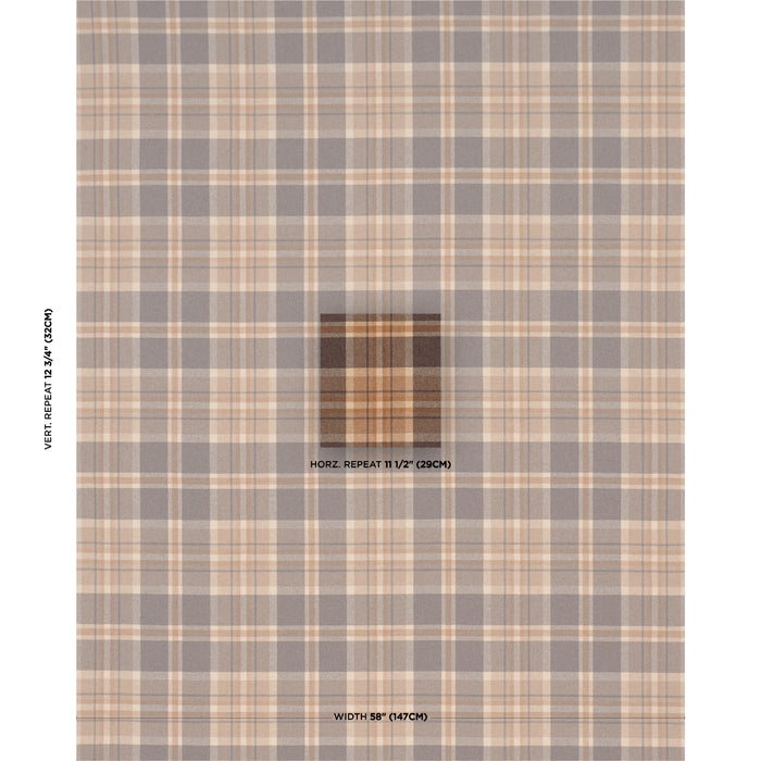 Schumacher Harris Merino Plaid Spice Fabric Sample 86611