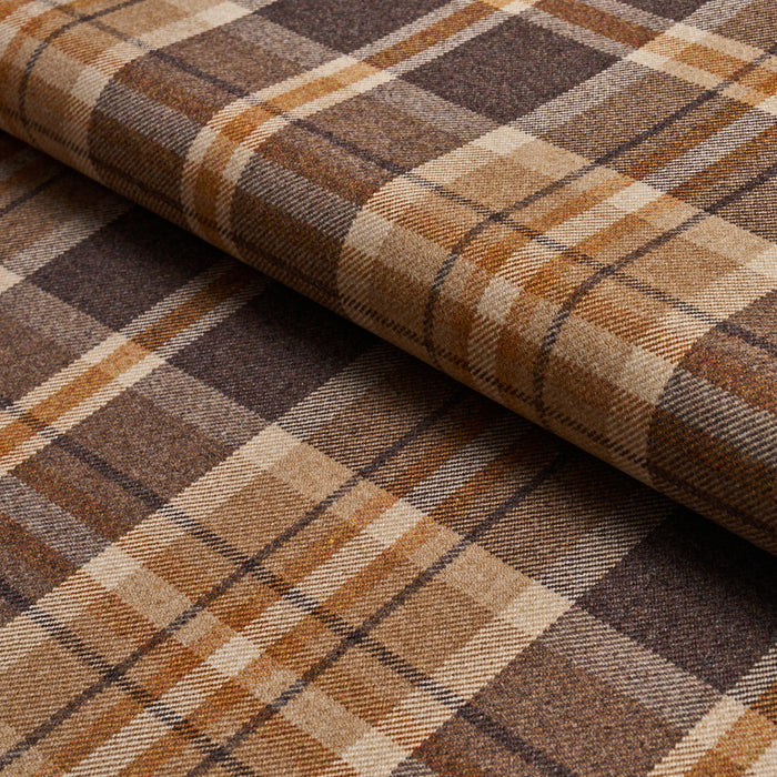 Schumacher Harris Merino Plaid Spice Fabric Sample 86611