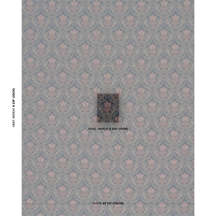 Schumacher Rowallan Trellis Midnight Fabric 86631