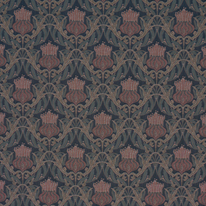 Schumacher Rowallan Trellis Midnight Fabric 86631