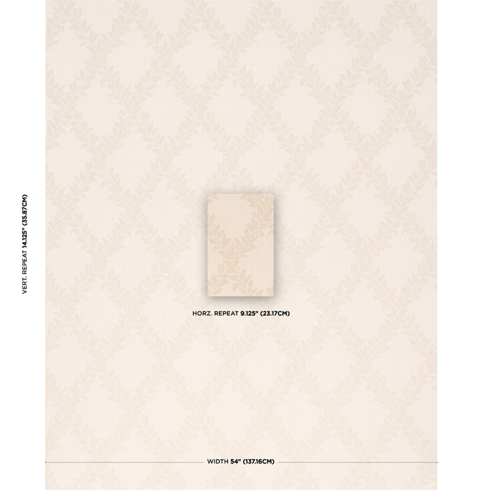 Schumacher Tyninghame Trellis Ivory Fabric 86642