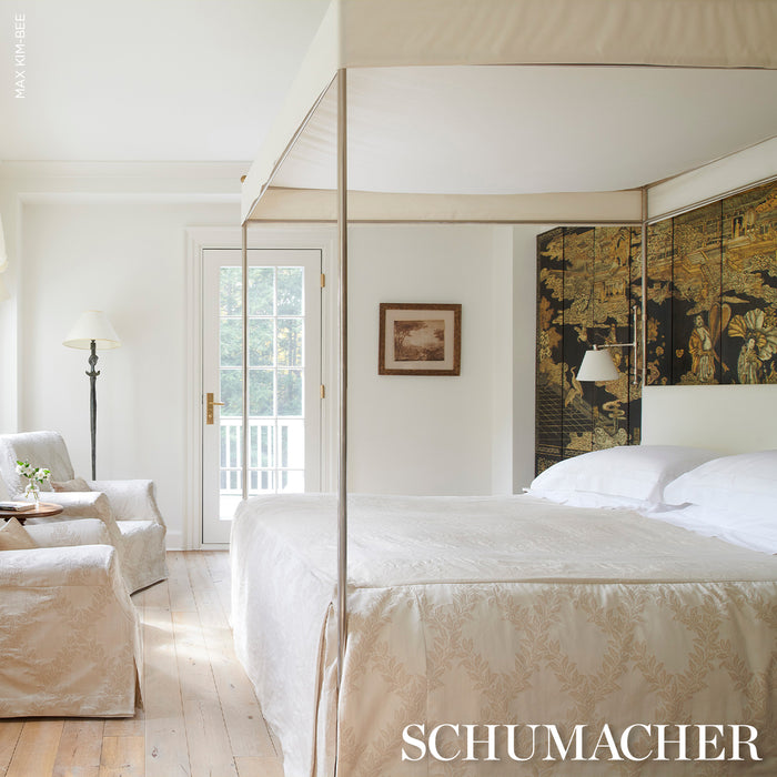 Schumacher Tyninghame Trellis Ivory Fabric Sample 86642