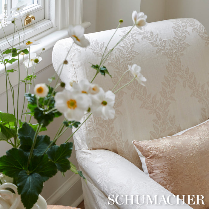Schumacher Tyninghame Trellis Ivory Fabric 86642