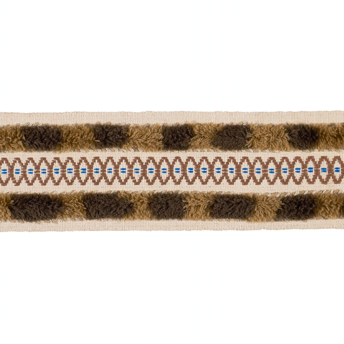 Schumacher Biyan Tape Brown Trim Sample 86660