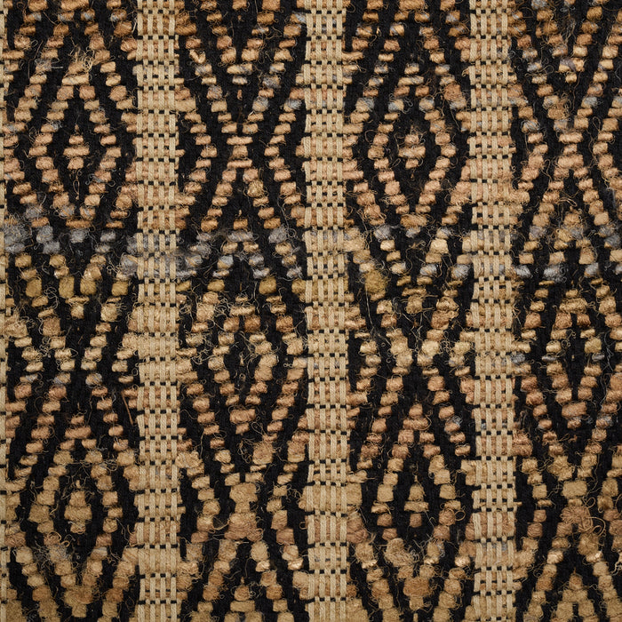 Schumacher Kyara Handwoven Brown & Black Fabric Sample 86680