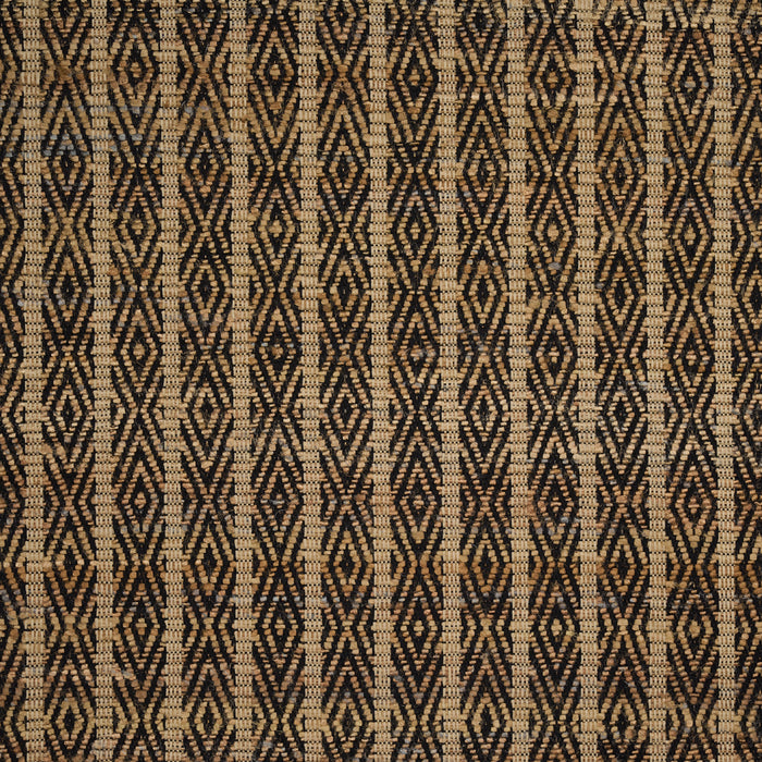 Schumacher Kyara Handwoven Brown & Black Fabric 86680