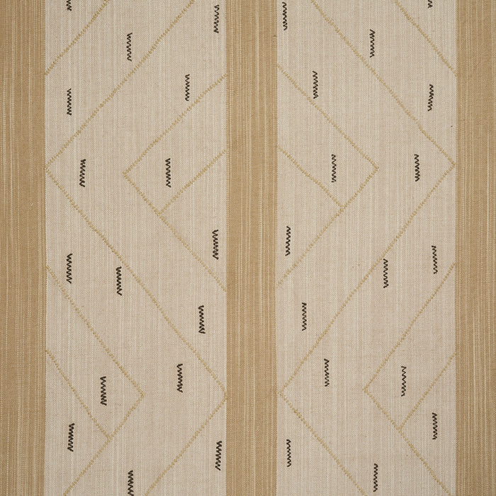 Schumacher Kapanga Embroidery Oat Fabric Sample 86700