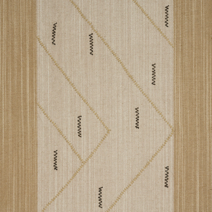 Schumacher Kapanga Embroidery Oat Fabric Sample 86700