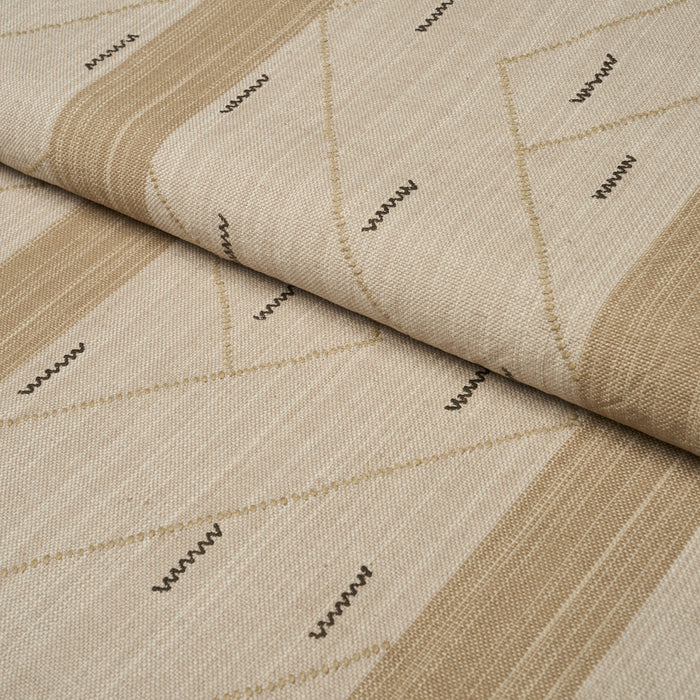 Schumacher Kapanga Embroidery Oat Fabric 86700
