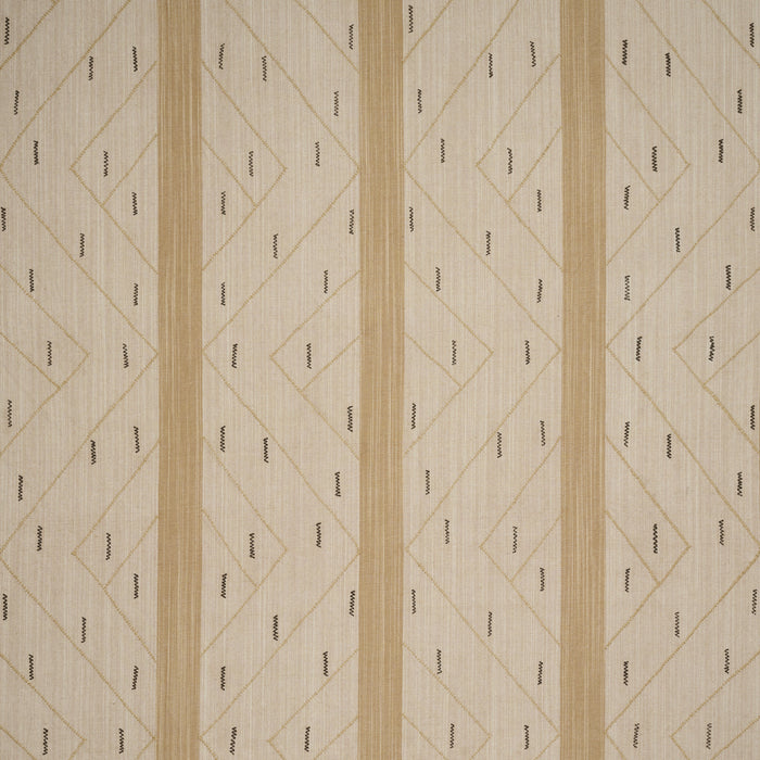 Schumacher Kapanga Embroidery Oat Fabric Sample 86700