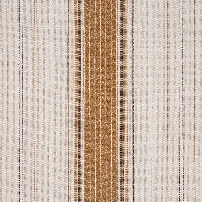 Schumacher Idris Stripe Ochre Fabric Sample 86710