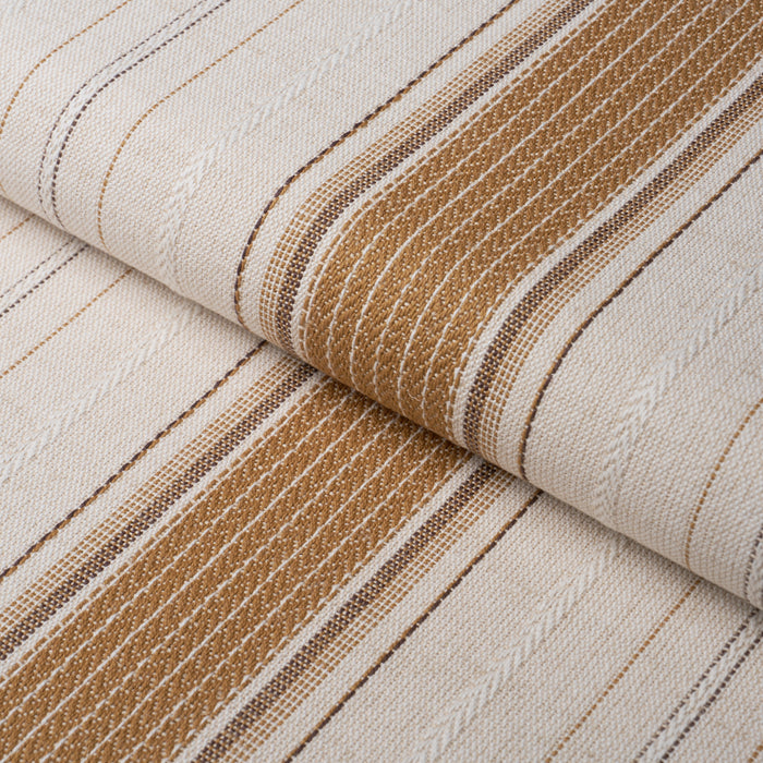 Schumacher Idris Stripe Ochre Fabric 86710