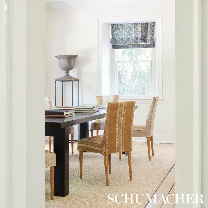 Schumacher Idris Stripe Ochre Fabric Sample 86710