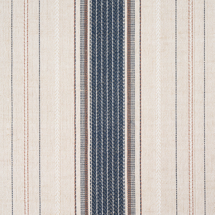 Schumacher Idris Stripe Indigo Fabric 86711