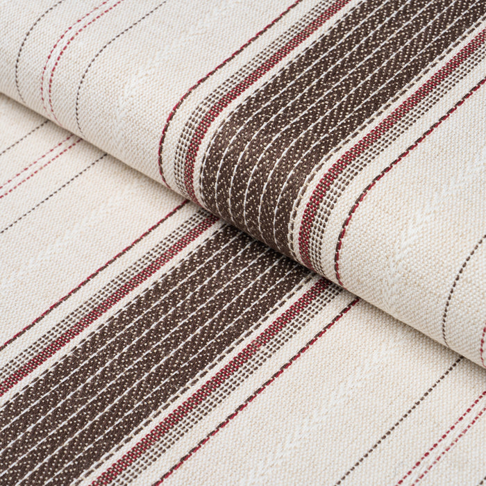 Schumacher Idris Stripe Brown Fabric 86712