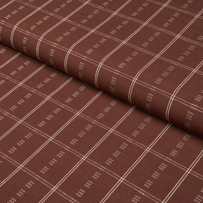 Schumacher Ayan Terracotta Fabric Sample 86720