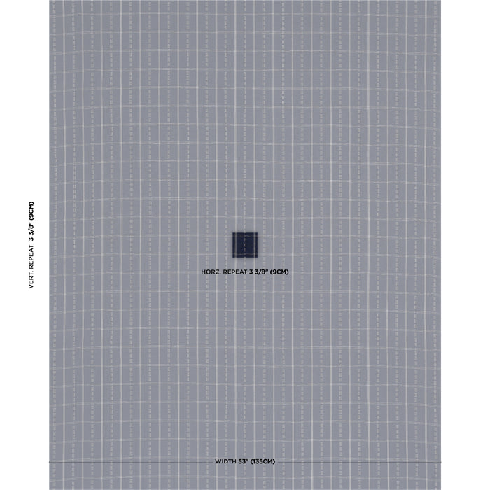 Schumacher Ayan Indigo Fabric 86722