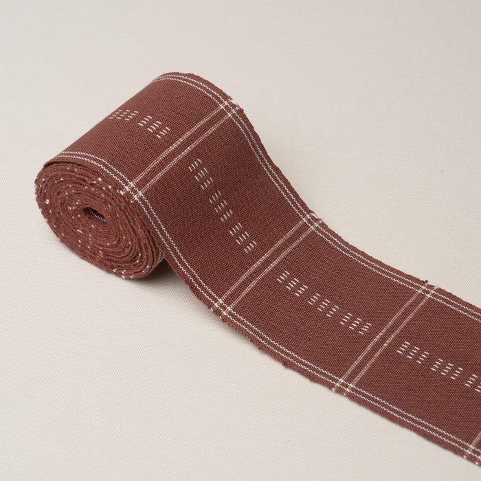 Schumacher Ayan Tape Terracotta Trim Sample 86731