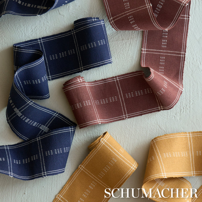 Schumacher Ayan Tape Ochre Trim Sample 86732