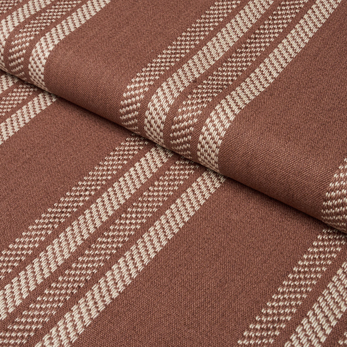 Schumacher Nor Stripe Terracotta Fabric 86741