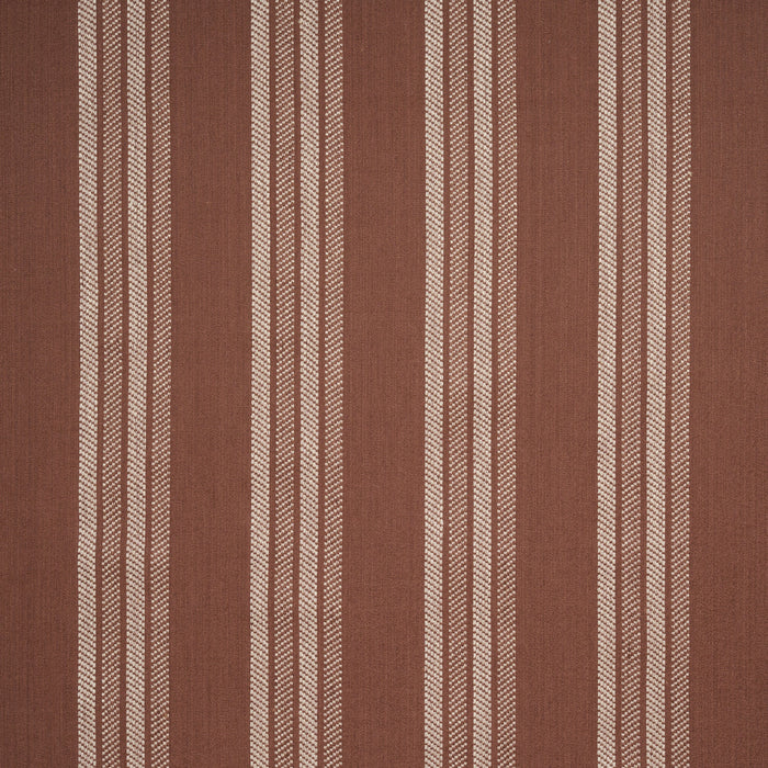 Schumacher Nor Stripe Terracotta Fabric Sample 86741