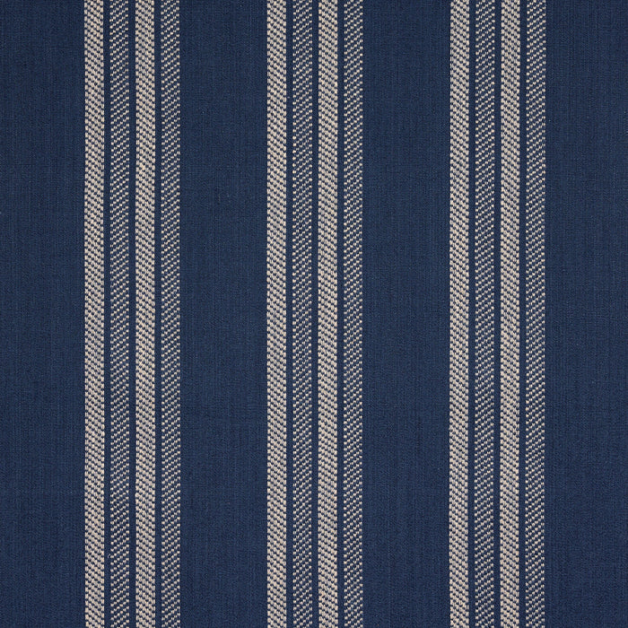 Schumacher Nor Stripe Indigo Fabric 86742