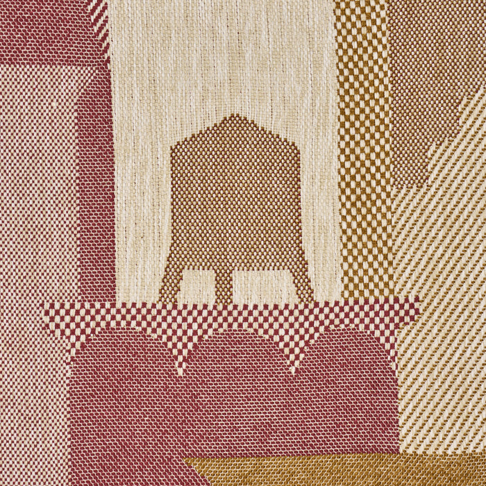 Schumacher The City's Silent Lines Indoor/Outoor Merlot Fabric 86831