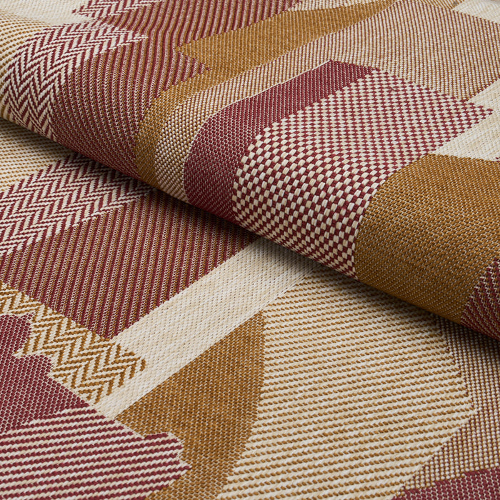 Schumacher The City's Silent Lines Indoor/Outoor Merlot Fabric 86831
