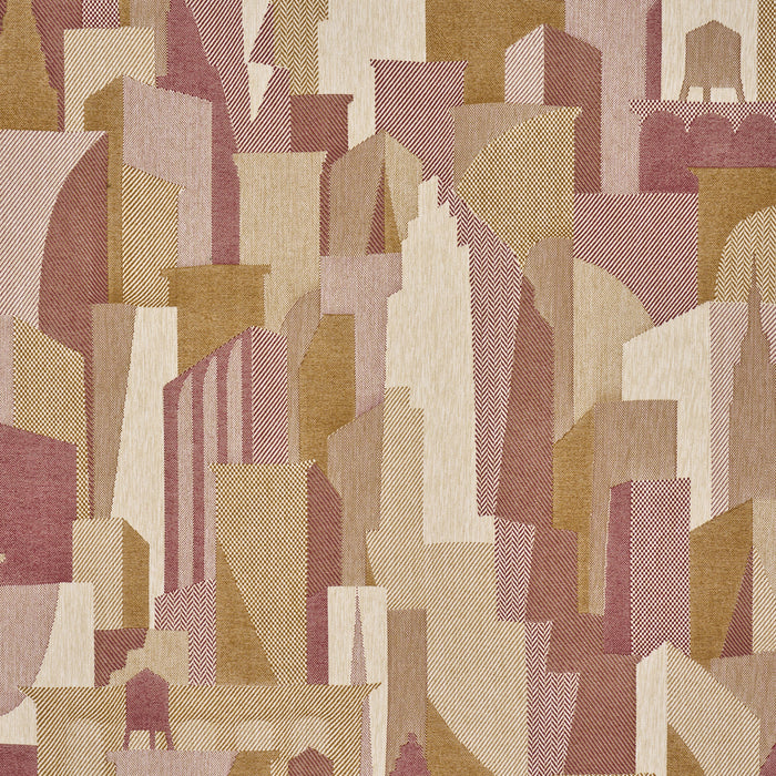 Schumacher The City's Silent Lines Indoor/Outoor Merlot Fabric 86831