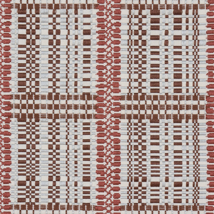 Schumacher Skyline Plaid Merlot Fabric 86851