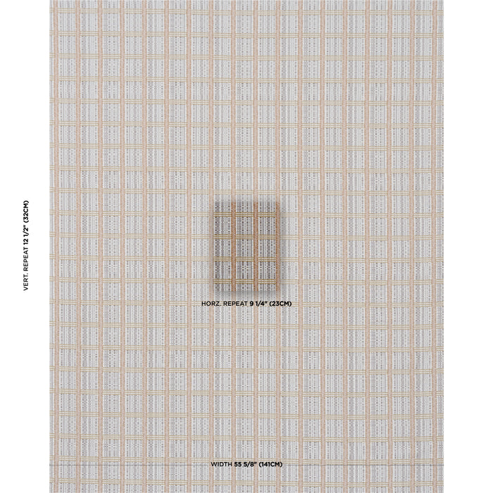 Schumacher Skyline Plaid Bronze Fabric Sample 86852