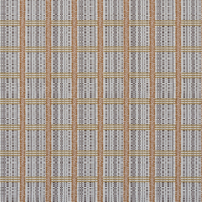 Schumacher Skyline Plaid Bronze Fabric Sample 86852