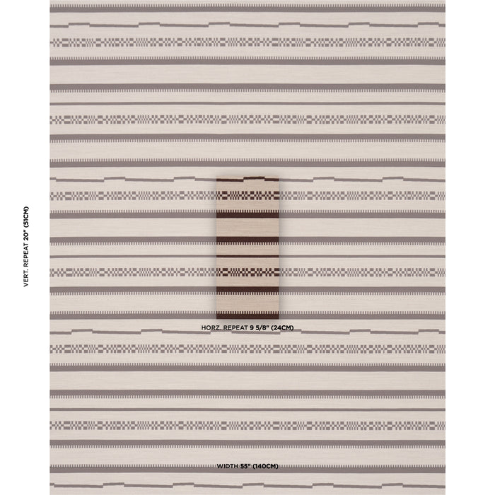 Schumacher Skyline Stripes Reversible Americano Fabric 86870