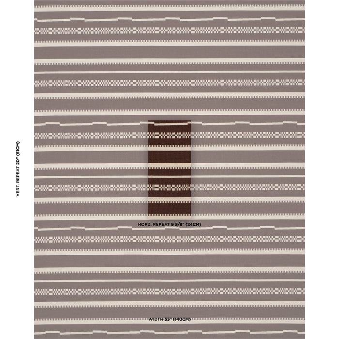 Schumacher Skyline Stripes Reversible Americano Fabric 86870