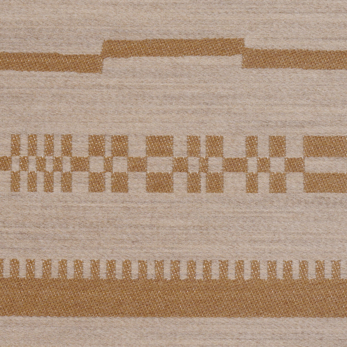 Schumacher Skyline Stripes Reversible Dune Fabric Sample 86871