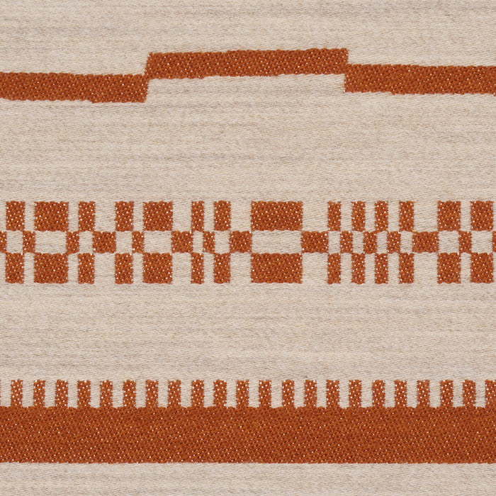 Schumacher Skyline Stripes Reversible Burnt Orange Fabric 86872