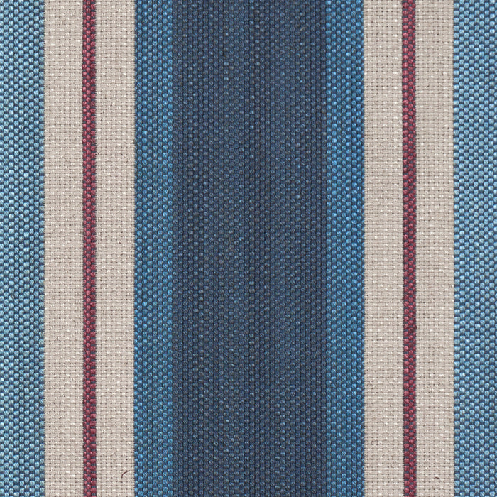 Schumacher Double Face Stripes Denim Rosã© Fabric 86882